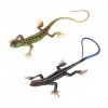 Balacoo Lot de 2 petits lézards en forme de lézard - Jouets éducatifs pour enfants