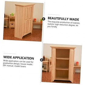 Abaodam 1Pc Maison De Poupée Vêtements Placard Maison De Poupée Meubles Maison De Poupée Accessoires Bibliothèque Décor Minia