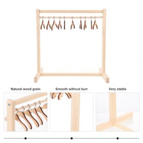 MUCKLILY 1 Ensemble De Porte-Vêtements De Poupée avec Cintre en Bois pour Poupées Placard De Poupée Cintre De Garde-Robe De P
