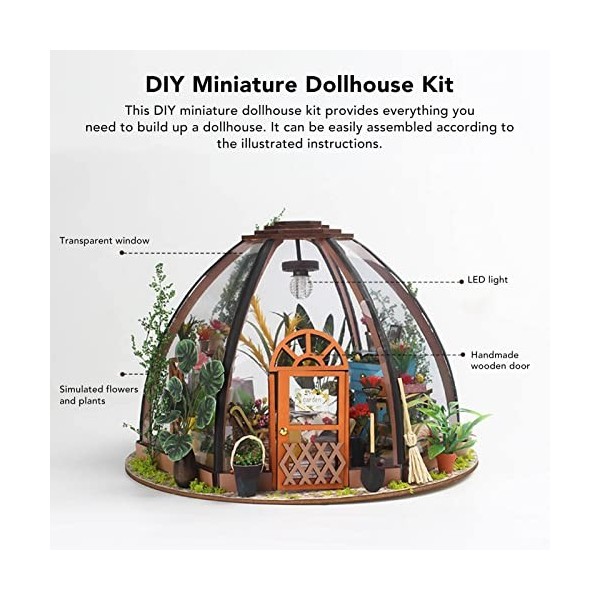 plplaaobo Kit de Maison, Kit de Maison,Poupées et Accessoires de Maison Minuscule Kit De Maison Miniature Kit De Maison Minia