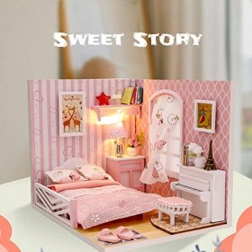 WonDerfulC Mini kit 3D en bois pour maison de poupée, loisirs créatifs, meubles miniatures en bois, cadeau parfait pour les a