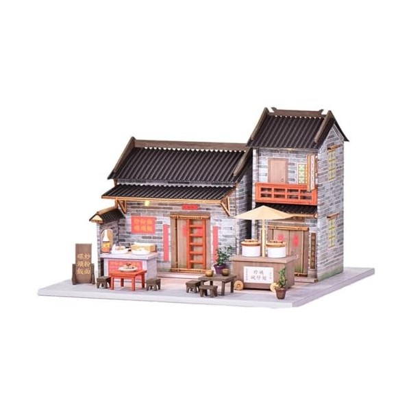 Kit maison de poupée miniature 3D de style chinois à faire soi-même, mini maison en bois fait à la main, jouet créatif cadeau