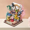 Oshhni Maison de Jardin Kits de Maison de poupée Décorations Artisanat Miniature de Bricolage pour Enfants Adultes Anniversai