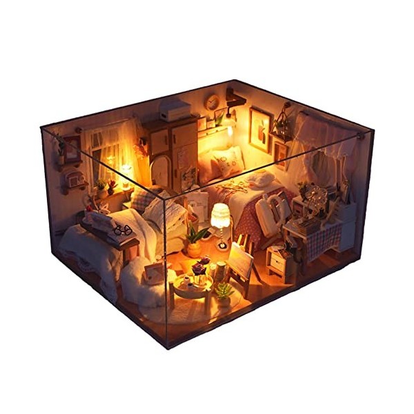 Maison De Poupée Miniature En Bois à Assembler - Kit Construction 3D éducatif