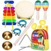Smarkids Instruments de Musique pour Enfants Professionnel Jouets Musicaux Educatifs Bois Percussion pour Bébé avec Xylophone