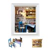 Cuteefun Maison Miniature a Construire DIY Cadre Photo Miniature Bois en Kit avec Anti-Poussière et Meubles, Cadeau de Bricol