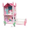 Oshhni Maison de poupée Dreamhouse DIY Pretend Play Building Playset Jouets Entièrement Meublé Artisanat Jouet Asseccories po