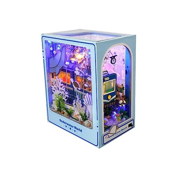 MagiDeal Kits de Maison de Poupée Miniature en Bois 3D pour Enfants Adultes Modèle de Support de Livre Créatif