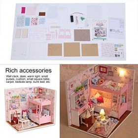 FIYO Maison de poupée en Bois Bricolage, Meubles Maison de poupée Meubles Bricolage Jouets éducatifs Miniatures Maison de pou