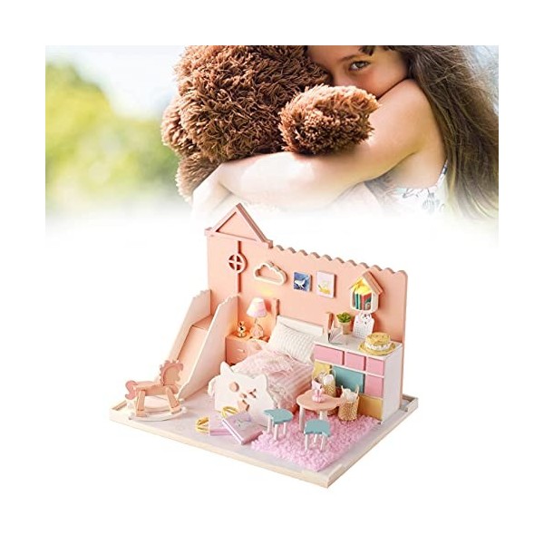 Eulbevoli Kit de Maison de poupée Bricolage, kit de Maison de poupée Cadeau pour Enfants de Conception exquise pour Les Perso