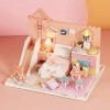 Eulbevoli Kit de Maison de poupée Bricolage, kit de Maison de poupée Cadeau pour Enfants de Conception exquise pour Les Perso