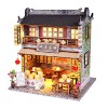 Bricolage maison en bois jouet chinois en bois miniature maison de poupée kit de meubles créatifs, cadeau danniversaire et c