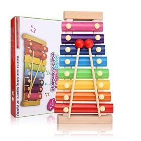Comius Sharp Xylophone Jouets Knock Piano, Instrument de Musique Xylophone en Bois pour Les Enfants, Clavier Instrument de Mu