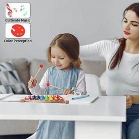 Comius Sharp Xylophone Jouets Knock Piano, Instrument de Musique Xylophone en Bois pour Les Enfants, Clavier Instrument de Mu