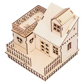 Modèle de Maison dartisanat de Villa, Kits de modèle, kit de Petite Maison, 1 PC Ornement de Maison innovant en Bois modèle 