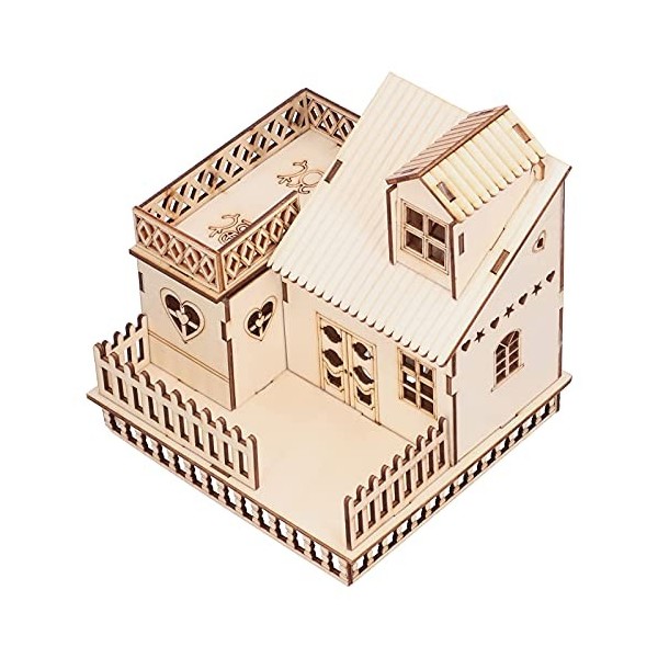 Modèle de Maison dartisanat de Villa, Kits de modèle, kit de Petite Maison, 1 PC Ornement de Maison innovant en Bois modèle 