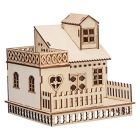 Modèle de Maison dartisanat de Villa, Kits de modèle, kit de Petite Maison, 1 PC Ornement de Maison innovant en Bois modèle 