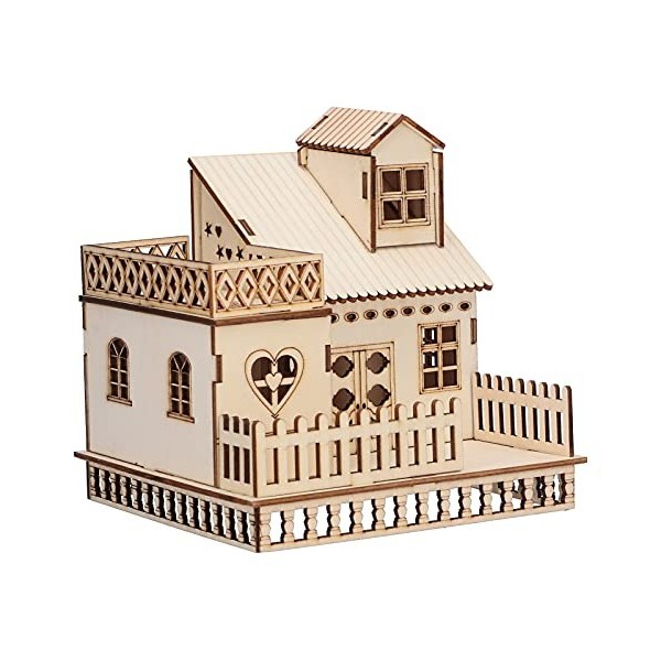 Modèle de Maison dartisanat de Villa, Kits de modèle, kit de Petite Maison, 1 PC Ornement de Maison innovant en Bois modèle 