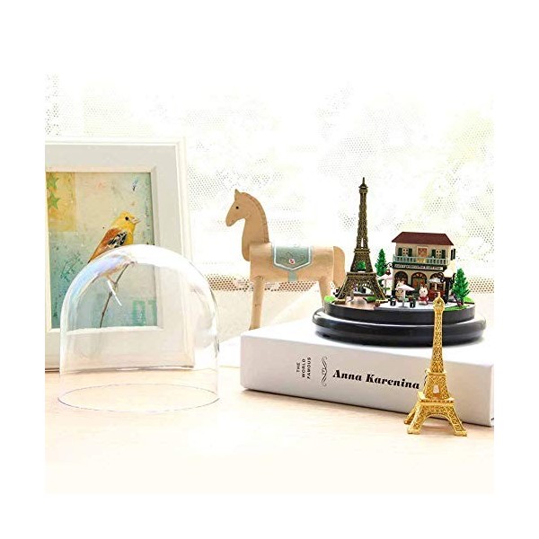 Jeffergarden Maison de Poupée DIY Boîte de Maison de Poupée Musicale avec Lumière LED Kit de Maison de Bricolage Miniature av