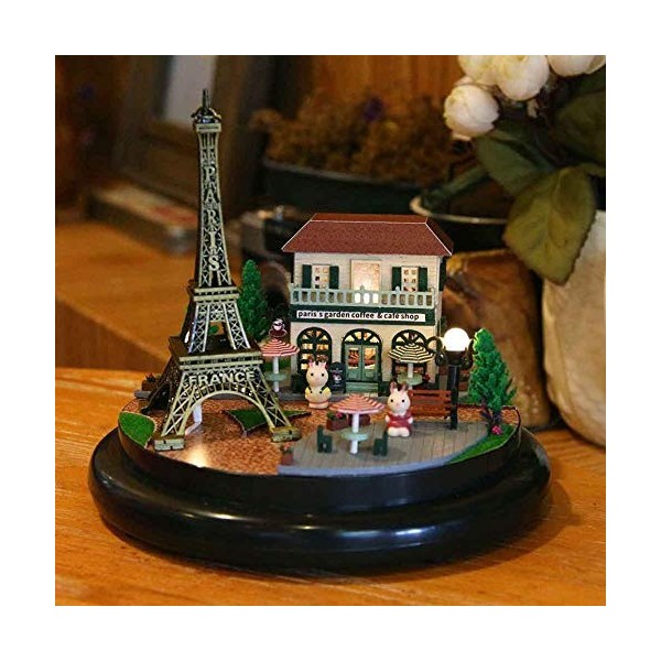 Maison de Poupée Bricolage, Kit Miniature de Maison de Poupée avec Housse Anti-poussière, Kit de Maison Miniature à Construir