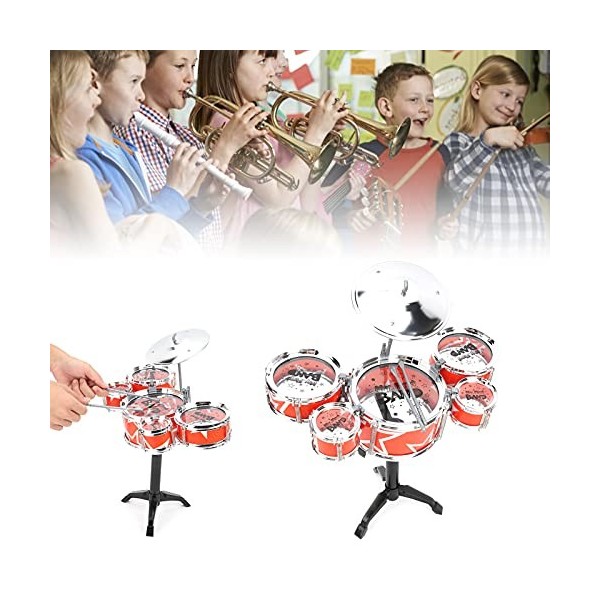 Deror Ensemble de Batterie dinstruments pour Enfants pour Tout-Petits Instrument de Simulation de percussions éducatives pou