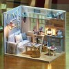 Kit en Bois de Maison de Poupée Miniature de Maison de Poupée de Bricolage avec des Meubles et des Cadeaux danniversaire Cré
