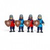 BigJigs Jouets chevaliers médiévaux en bois - Poupée en bois Figures Maison, Playset