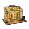 luckiner Mini maison en bois 3D maison de poupée miniature kit dassemblage jouets créatifs avec LED outils de bricolage