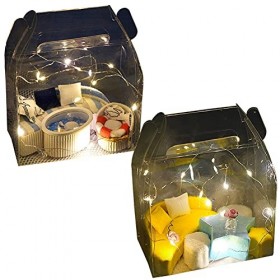 WonDerfulC 2 ensembles de jouets en bois pour enfants Maison de poupée miniature 3D DIY Creative Surprise Cadeau de fête des 