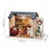 Galapare Kit de maison de poupée miniature de Noël à faire soi-même, réaliste, mini maison en bois 3D en bois avec meubles LE