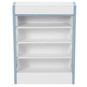 Toyvian Maison De Poupée Épicerie Playset Stand De Marché en Bois Jouet Magasin De Jeu Mini Bibliothèque en Bois Simulation S