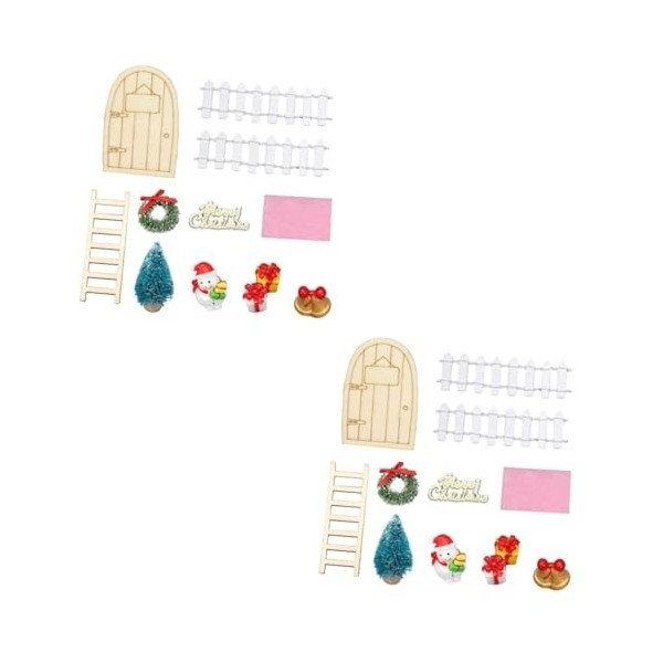 Toyvian 24 Pièces Décoration De Maison De Poupée Miniature Fée Porte Maison De Poupée Décoration Accessoires Miniature Porte 