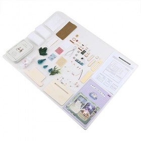 Maison de poupée Bricolage, Mini Maison de poupée à thème Naturel avec la lumière de LED 3 