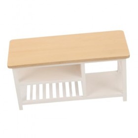 Totority Décor De Meubles Table Miniature Mini Table DOrdinateur Maison De Poupée Table en Bois Accessoires De Poupée Tables