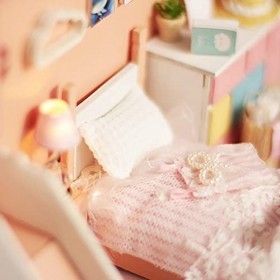 Shanrya Maison de poupée miniature, superbe kit durable pour maison de poupée, facile à assembler pour vos amis pour la décor