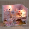 WinmetEuro Maison de poupée miniature stable maison de poupée pour enfants pour la Saint-Valentin cadeau pour chambre à couch