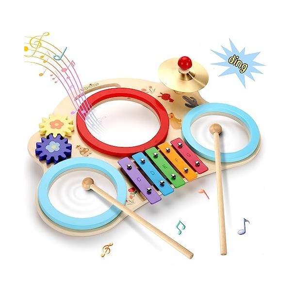 ZHUSI Instrument de Musique Enfant Percussion en Bois pour Bébé Ins