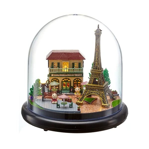 Gugxiom Maison de poupée Bricolage, Maison Miniature Faite à la Main Maison de poupée Non Toxique Adorable et délicate pour l