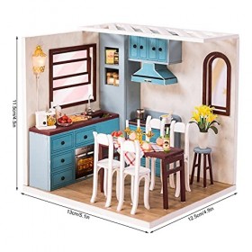 Maison de poupée miniature, petite maison de poupée miniature belle assemblage délicat pour ornement à la maison