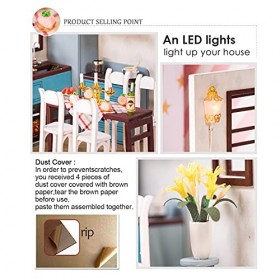 Shanrya Maison de poupée Miniature, Assemblage de 5,1 X 4,9 X 4,5 po Maison de poupée Miniature délicate pour lornement de l