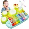 Jouets Musicaux 1 2 3 Ans, 5 en 1 Ohuhu Jouet pour BéBé 1 an Instruments de Musique Enfants Musique Jouets Multifonctions pou