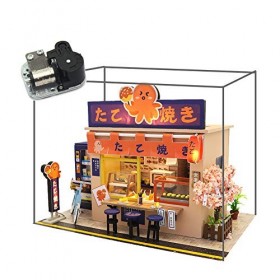 WonDalemC créatif noël Cadeau Artisanat Jouet en Bois Japonais Maison de poupée Kit Mini Bricolage assemblé Maison de poupée 