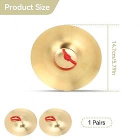 14.7cm / 5.79in Crash Cymbale, 2 pièces en laiton à main cymbale pour instruments de percussion en laiton, batterie et percus