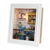 Unique Photo Frame Type DIY Miniature Modèle Miniature Maison de Poupées Kit DIY Dollhouse Chambre Décor pour Femmes et Fille