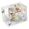 Totority 1Pc 3D Puzzles en Bois Jouets en Bois Puzzles en Bois Enfants Miniature Maison De Poupée Bricolage Maison De Poupée 