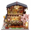 September-Eur ope - DIY 1:24 Maison de poupée miniature en bois de style japonais assemblé à la main pour cadeau danniversai