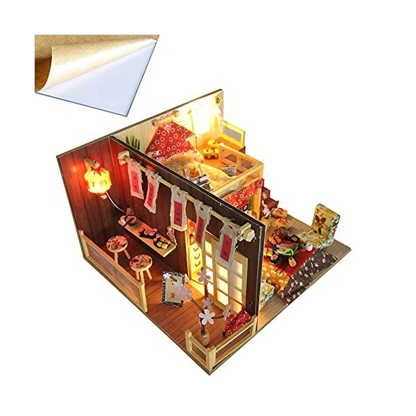 WonDerfulC Kit de mini maison de poupée 3D à faire soi-même Maison de Noël Modèle fait à la main Cadeau de Noël Maison darbr