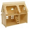 CUTEROOM Maison de poupées en Bois lemogo Maison séparée - Kit de Construction Artisanale en Bois DH003 