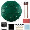 Steel Tongue Drum à 6 Pouces 8 Tons, C Key Percussion Steel Drum Kit,Mini Tambour à Main Handpan Instrument à Percussion en A