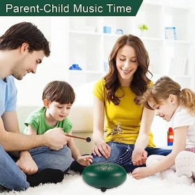 Steel Tongue Drum à 6 Pouces 8 Tons, C Key Percussion Steel Drum Kit,Mini Tambour à Main Handpan Instrument à Percussion en A